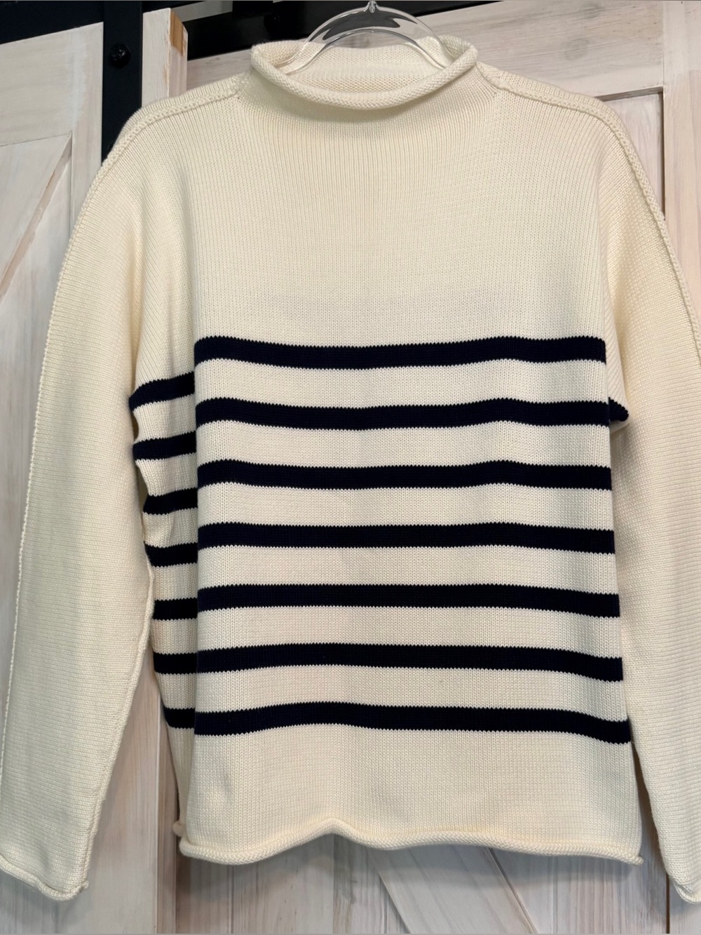 NWOT Frank & Eileen Monterey M Cream Sweater + Navy Stripes No flaws never worn
